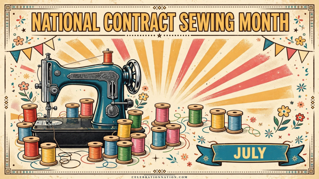 National Contract Sewing Month poster