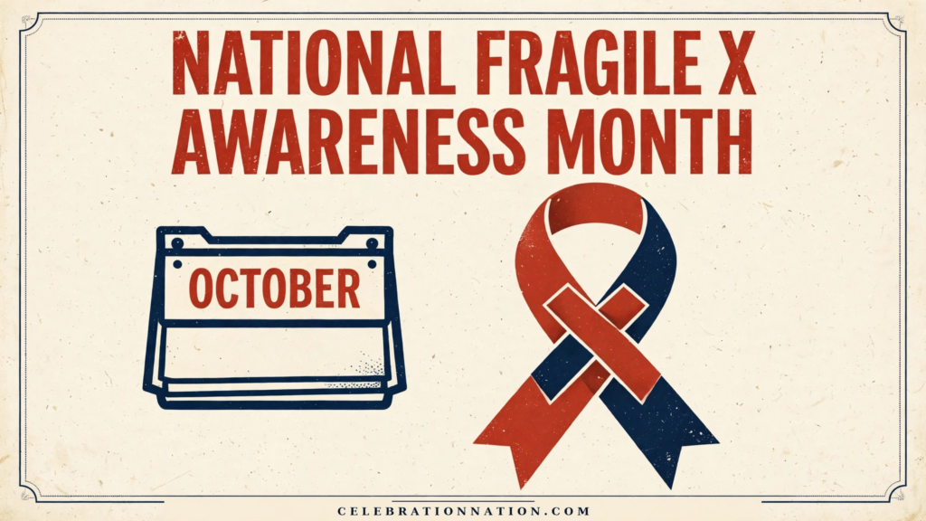National Fragile X Awareness Month poster