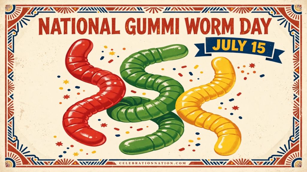 National Gummi Worm Day poster