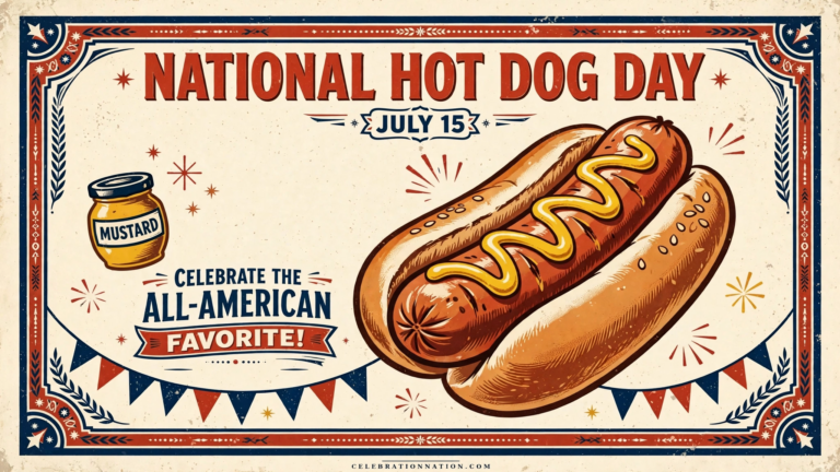 National Hot Dog Day poster