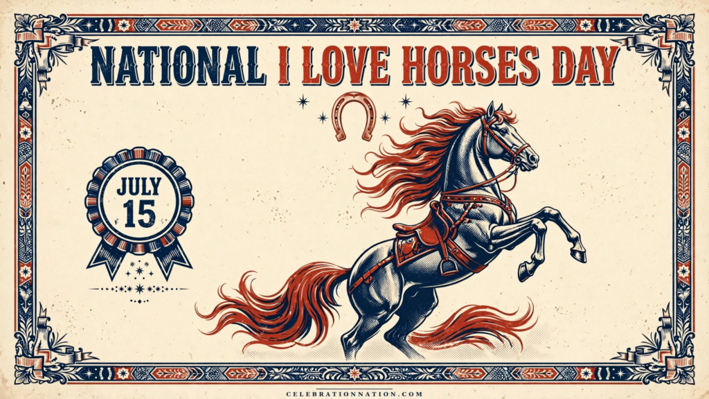 National I Love Horses Day poster