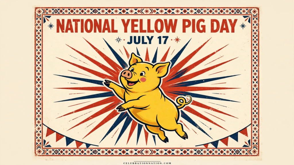 National Yellow Pig Day poster