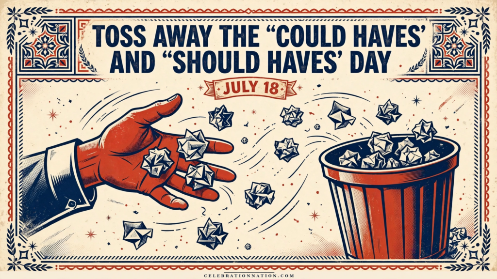 Toss Away the ‘Could Haves’ and ‘Should Haves’ Day poster