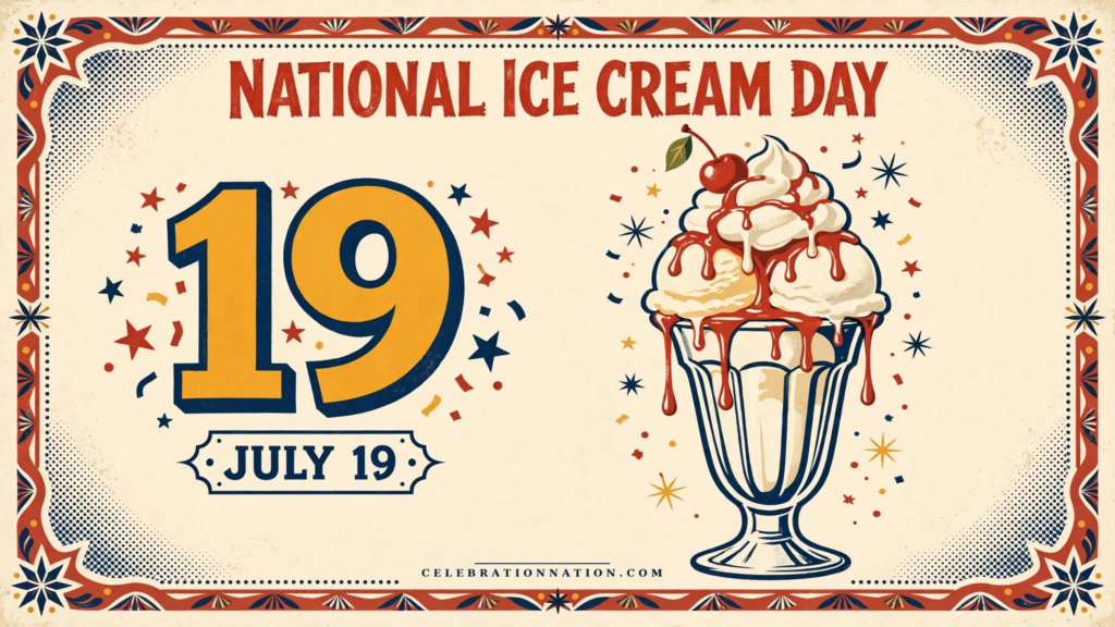 National Ice Cream Day poster