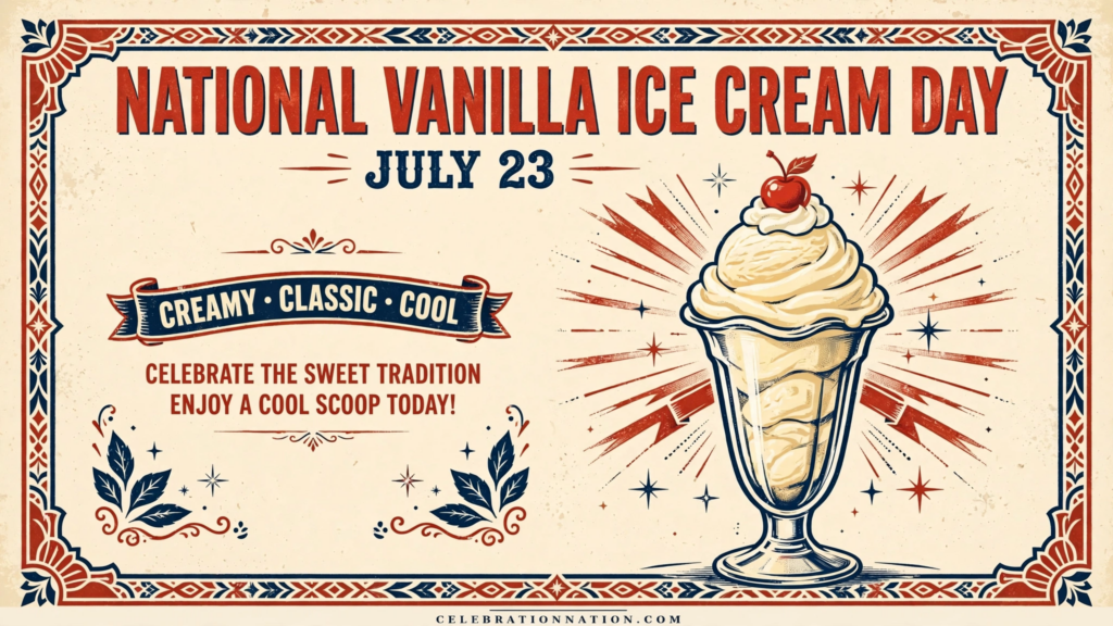 National Vanilla Ice Cream Day poster