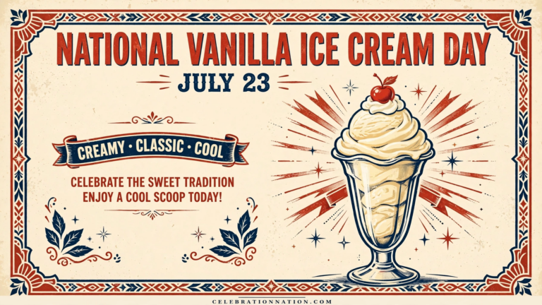 National Vanilla Ice Cream Day poster