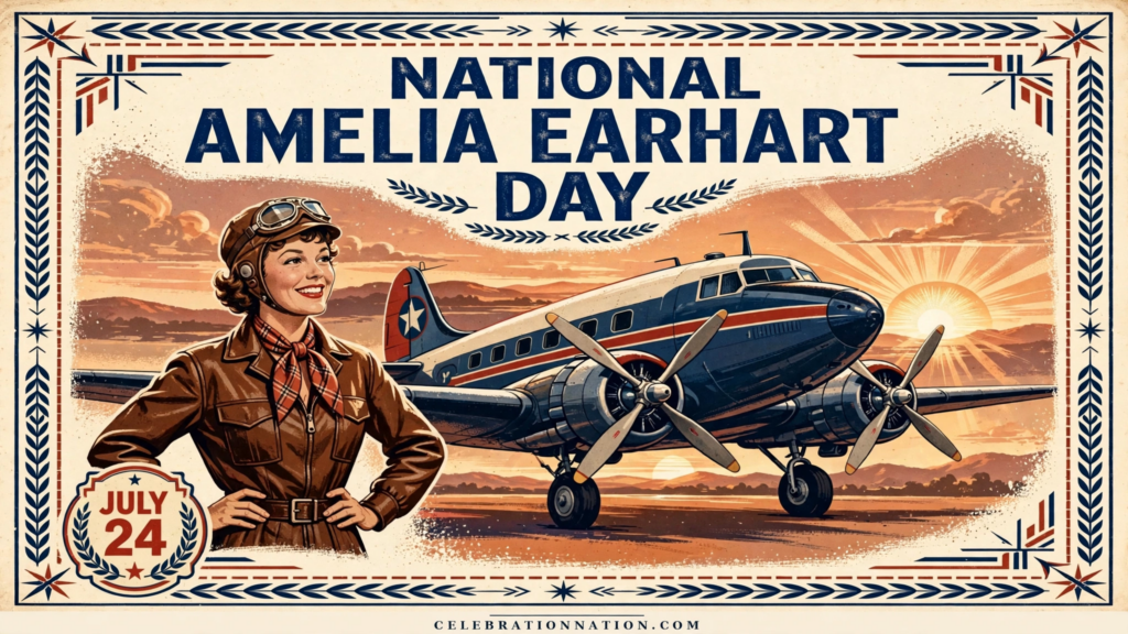 National Amelia Earhart Day poster