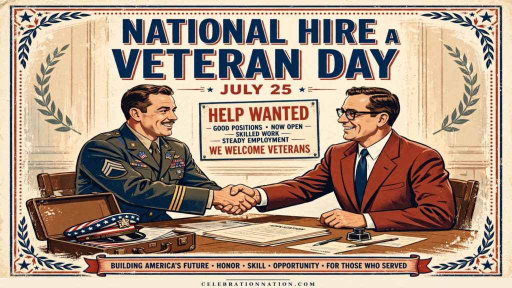 National Hire a Veteran Day poster
