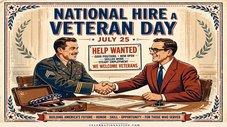 National Hire a Veteran Day poster