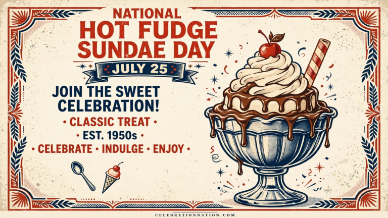 National Hot Fudge Sundae Day poster