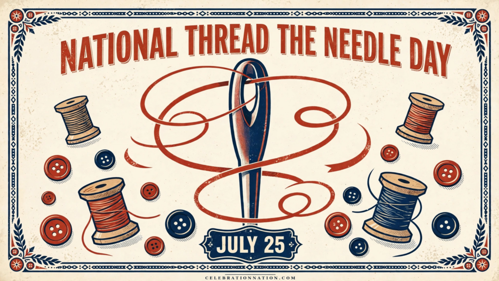 National Thread the Needle Day poster