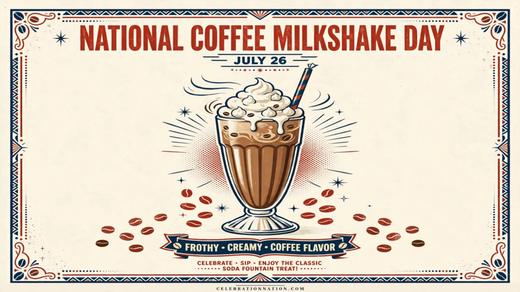 National Coffee Milkshake Day poster