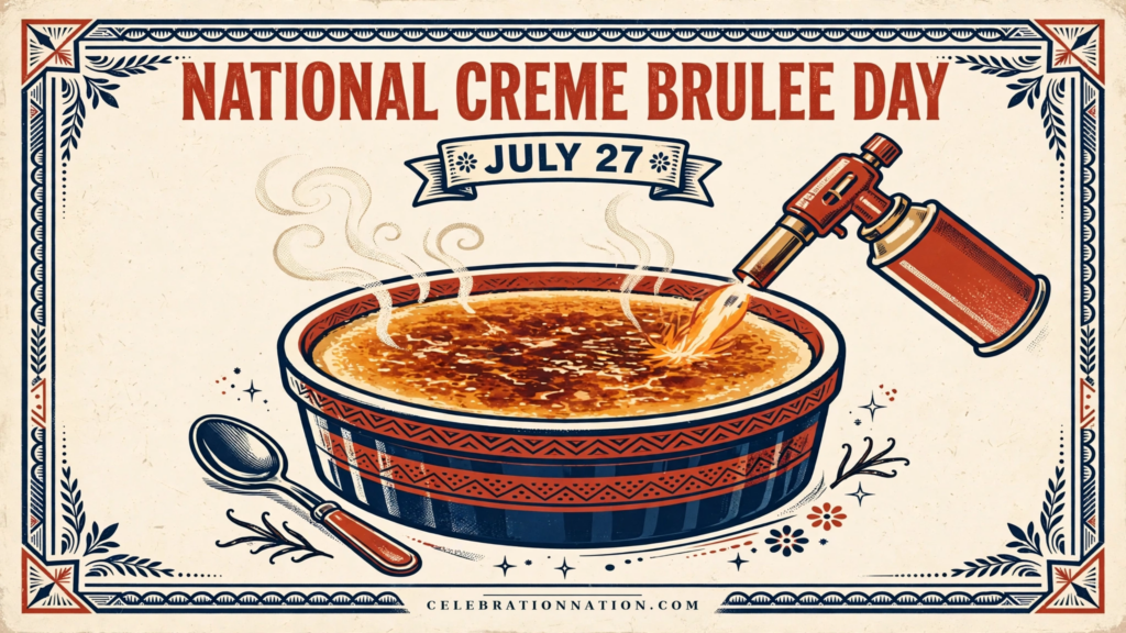 National Crème Brûlée Day poster
