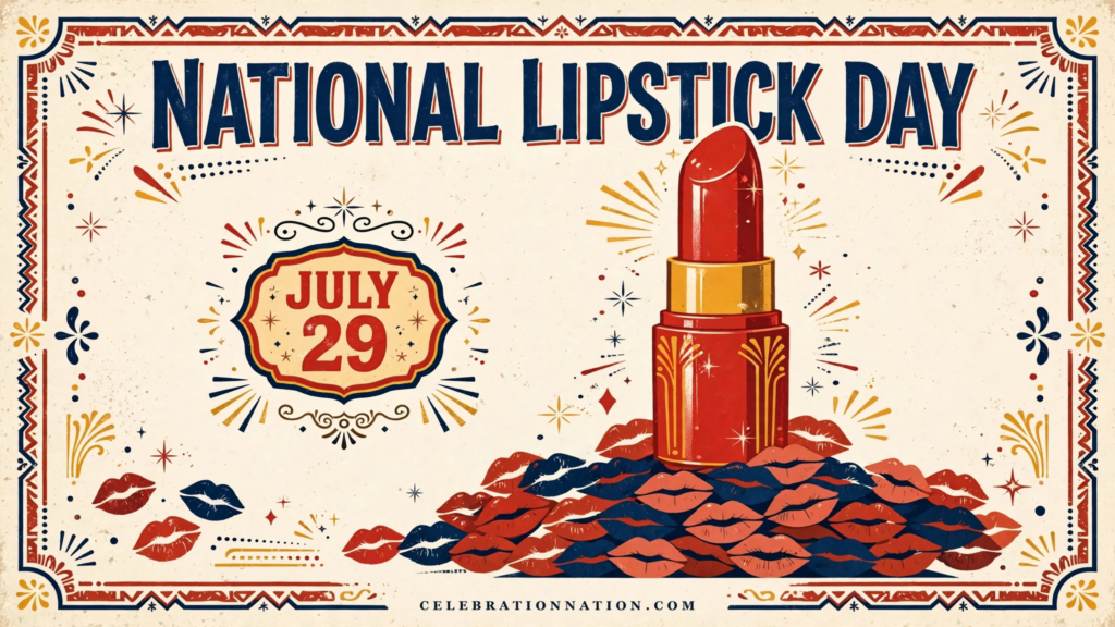 National Lipstick Day poster