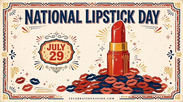 National Lipstick Day poster