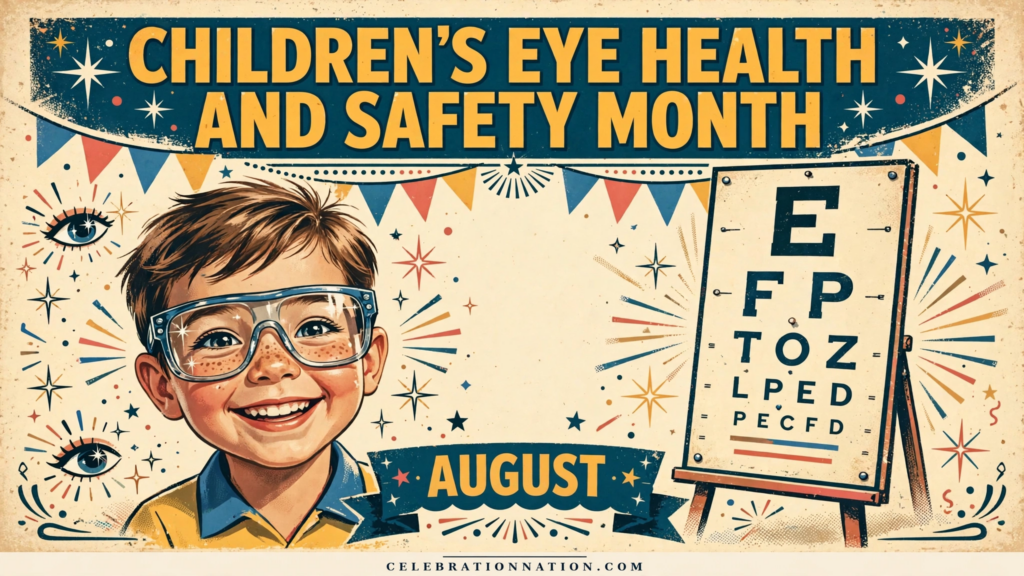 Children’s Eye Health and Safety Month poster