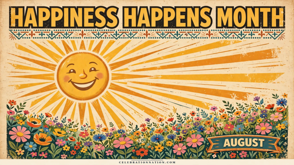 Happiness Happens Month poster