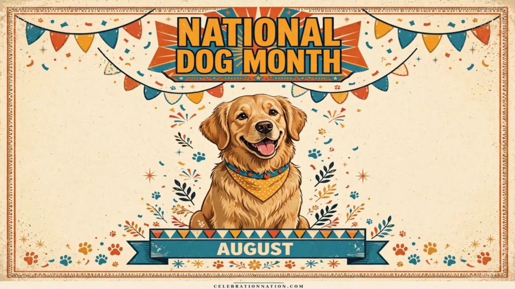 National Dog Month poster