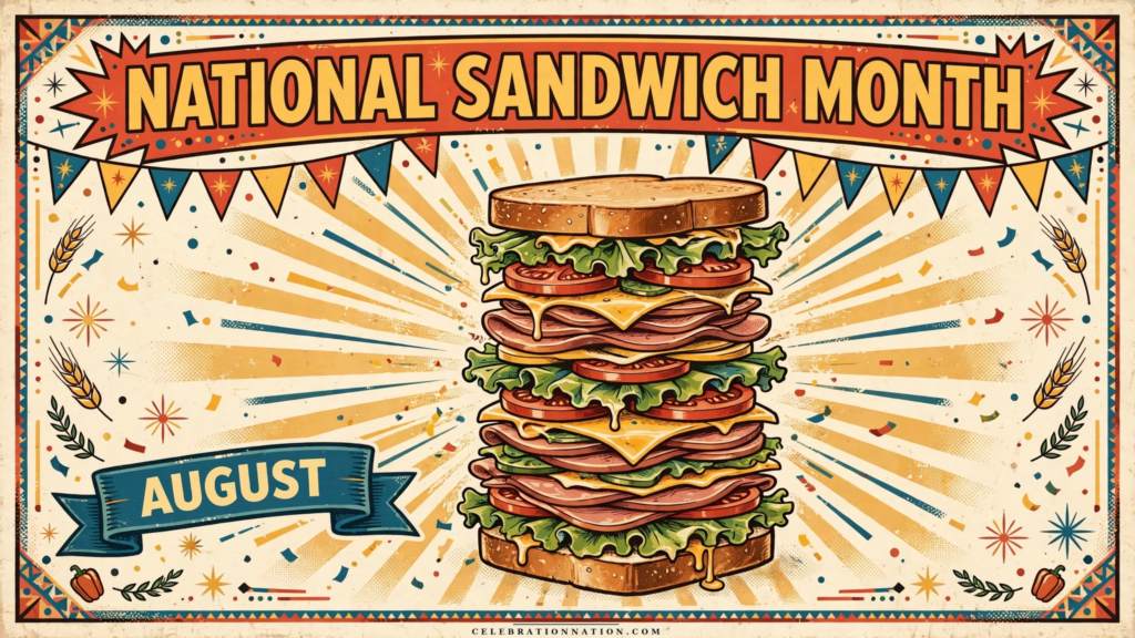 National Sandwich Month poster