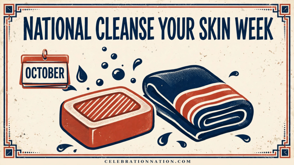 National Cleanse Your Skin Week poster