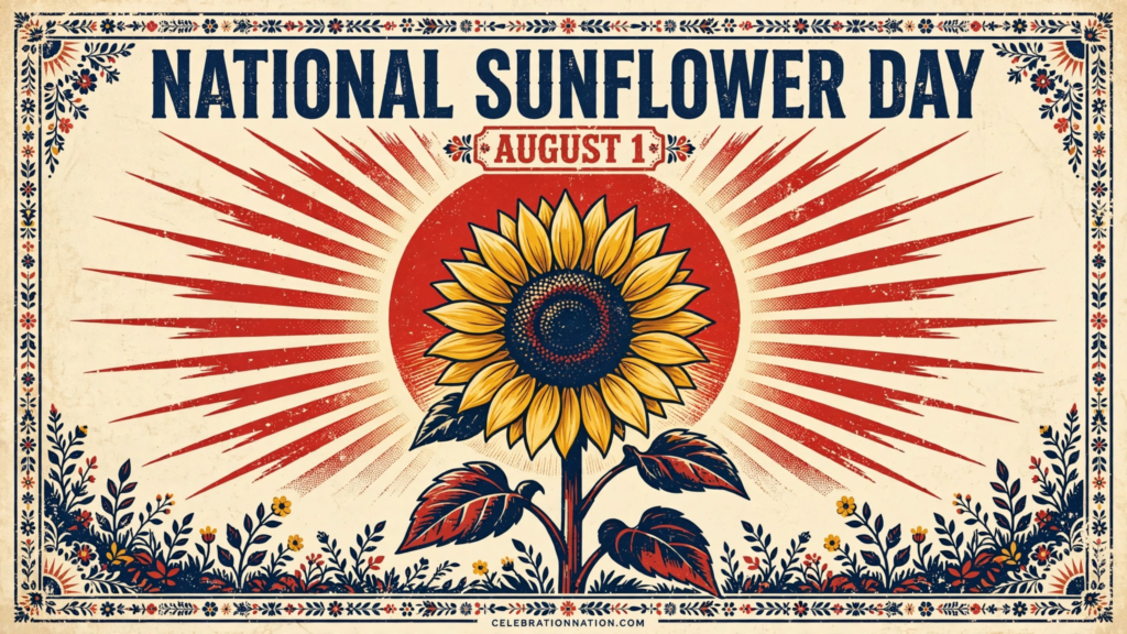 National Sunflower Day poster