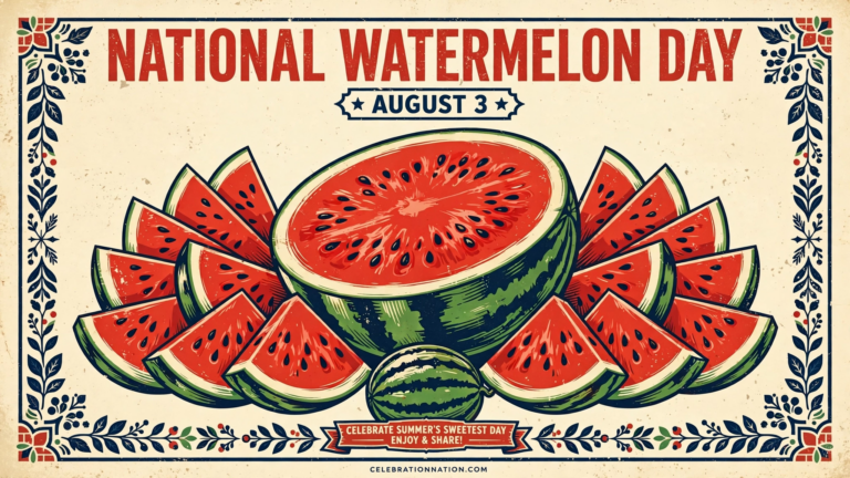 National Watermelon Day poster