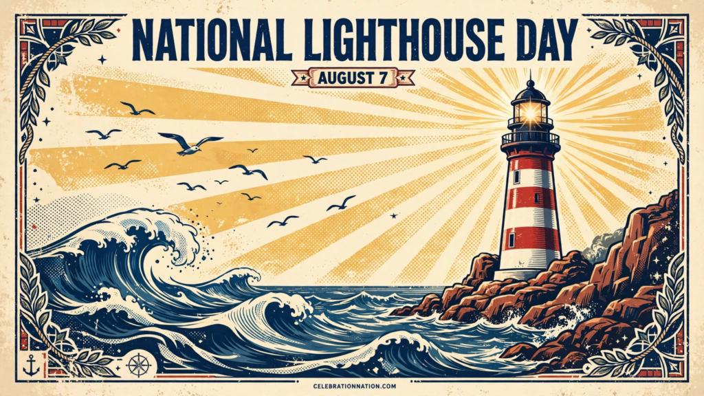 National Lighthouse Day poster