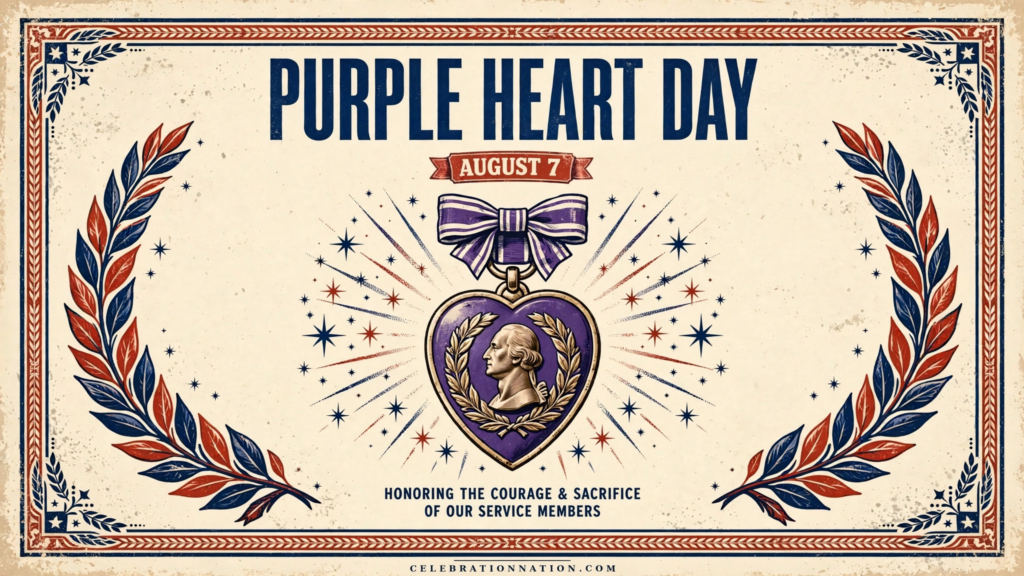 Purple Heart Day poster