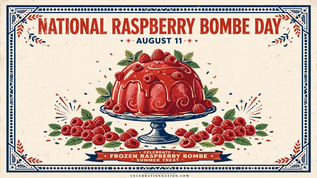 National Raspberry Bombe Day poster