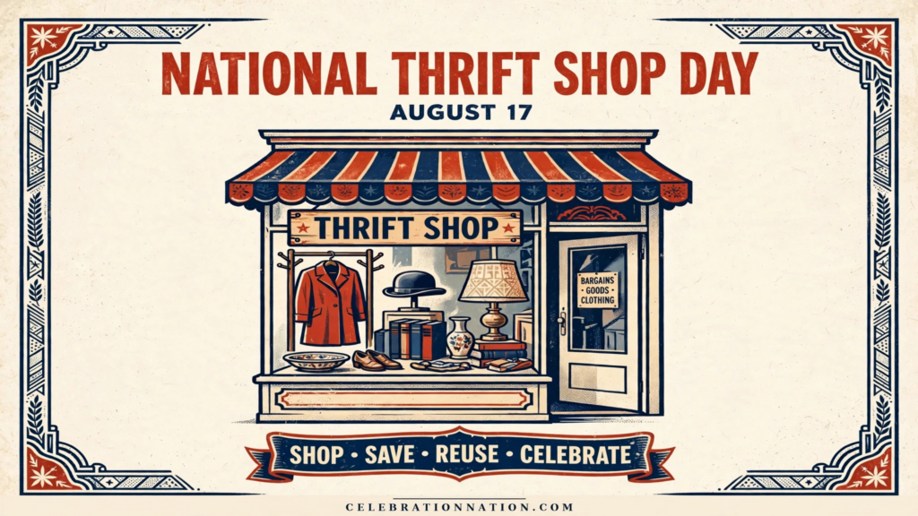 National Thrift Shop Day poster