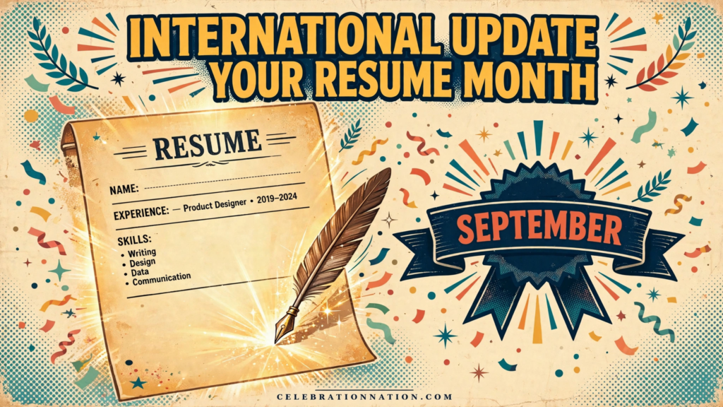 International Update Your Resume Month poster
