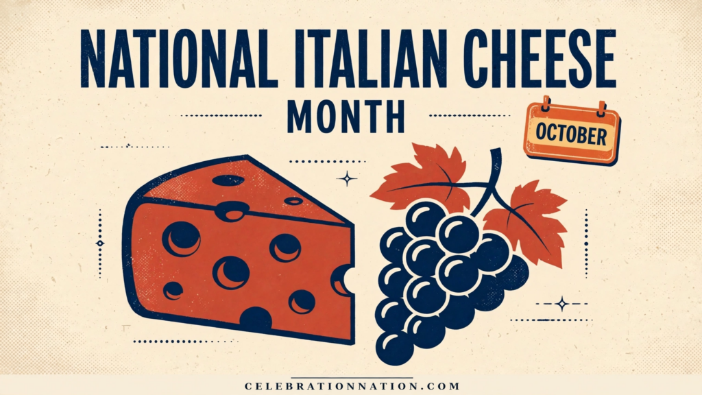 National Italian Cheese Month poster