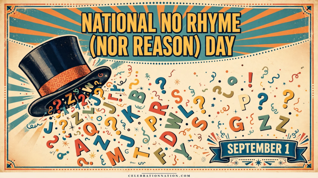 National No Rhyme (Nor Reason) Day poster
