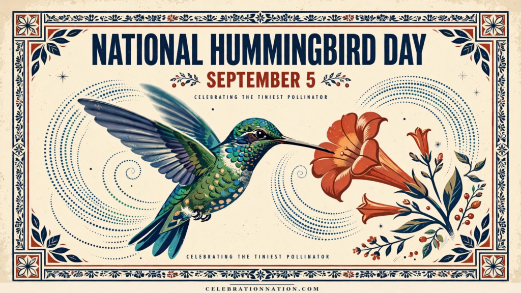National Hummingbird Day poster