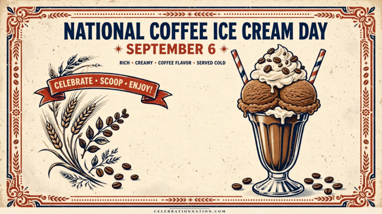 National Coffee Ice Cream Day poster