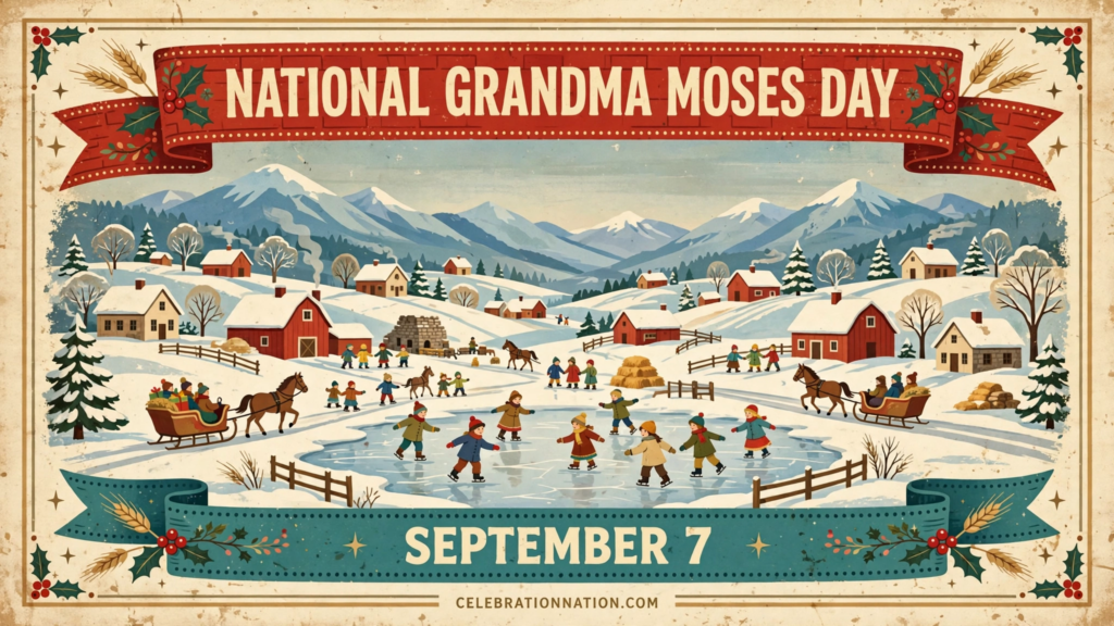 National Grandma Moses Day poster