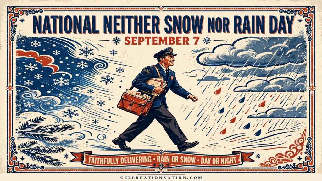 National Neither Snow Nor Rain Day poster