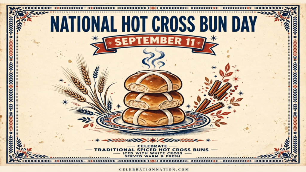 National Hot Cross Bun Day poster
