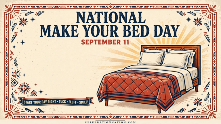 National Make Your Bed Day poster