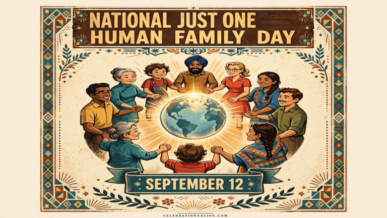 National Just One Human Family Day poster