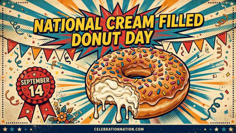 National Cream-Filled Donut Day poster