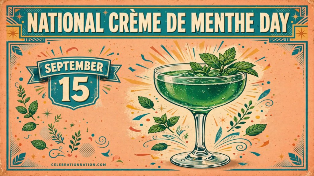 National Crème de Menthe Day poster