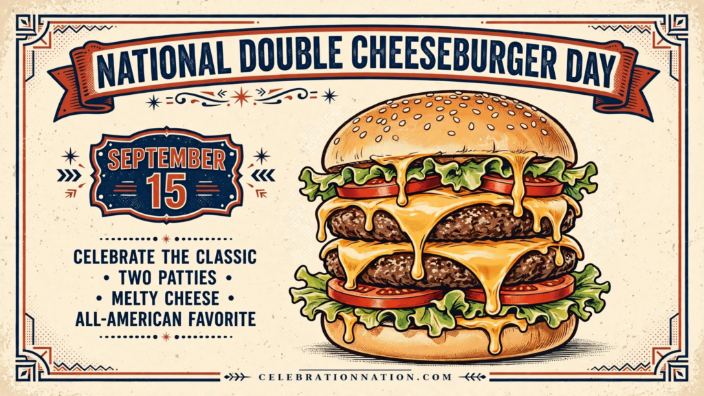 National Double Cheeseburger Day poster
