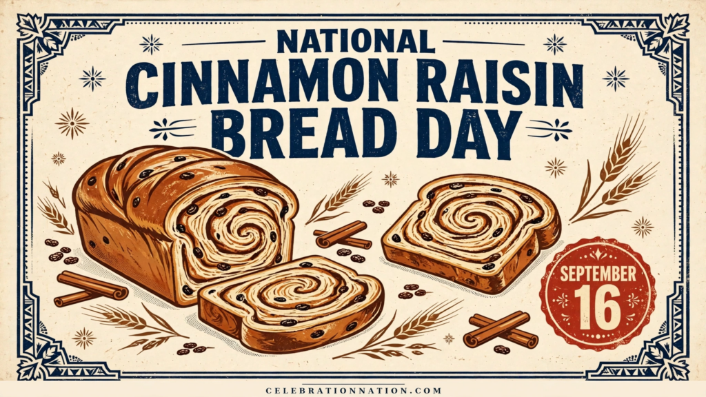 National Cinnamon Raisin Bread Day poster