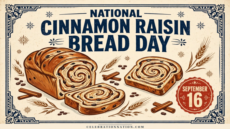 National Cinnamon Raisin Bread Day poster