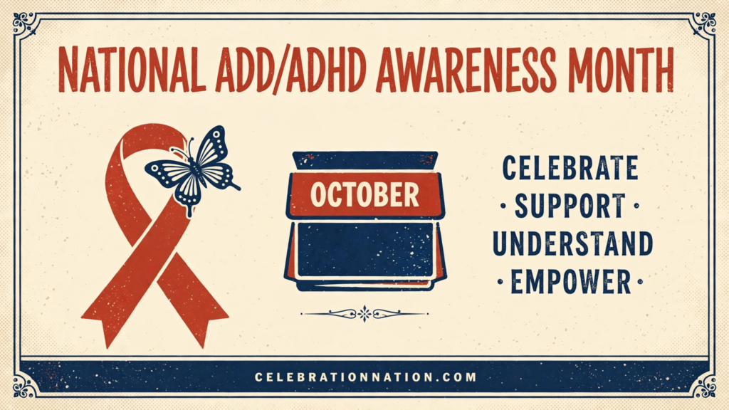 National ADD/ADHD Awareness Month poster
