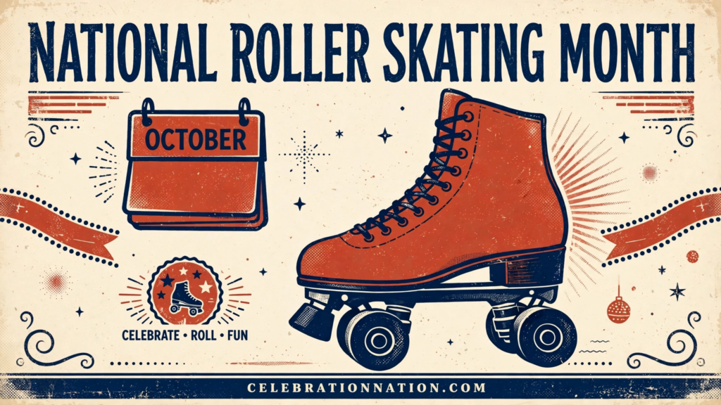 National Roller Skating Month poster