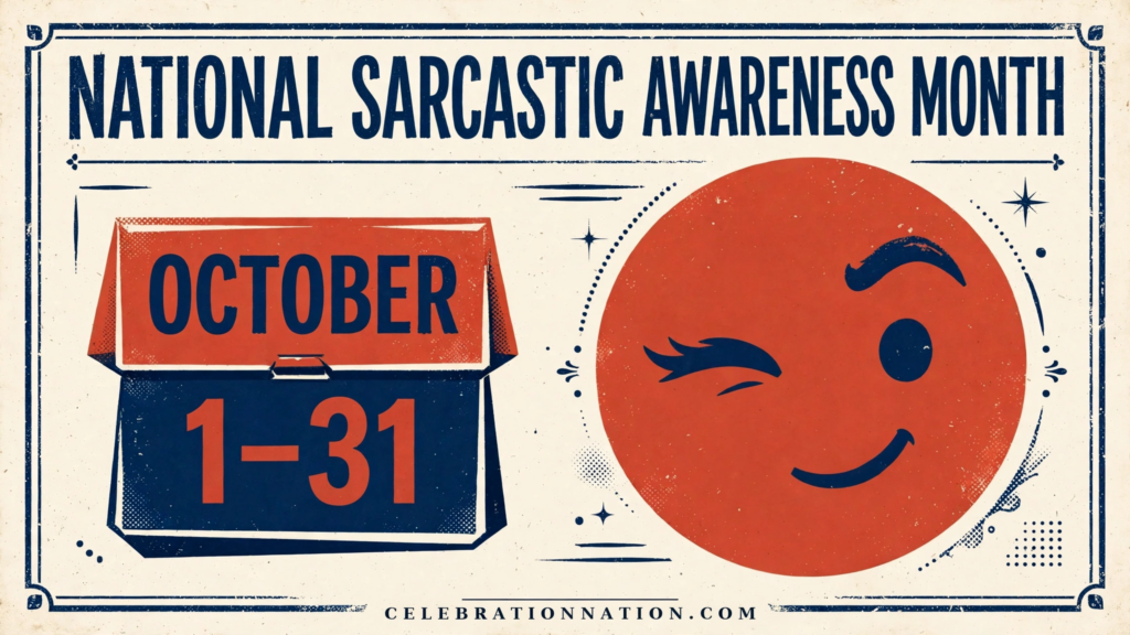 National Sarcastic Awareness Month poster
