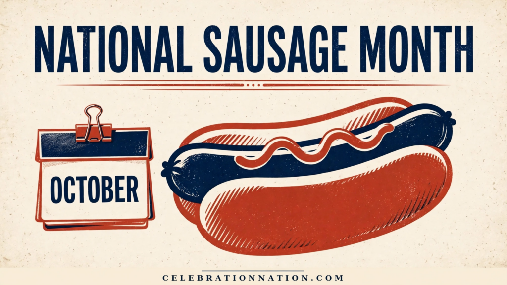 National Sausage Month poster