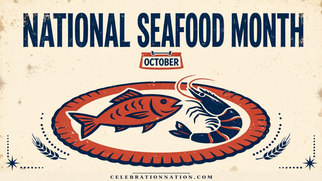 National Seafood Month poster